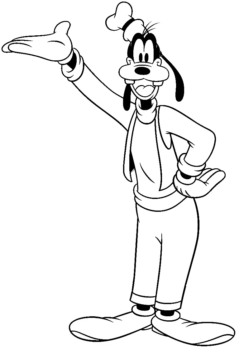 Çocuklar İçin Goofy Boyama Sayfaları 
