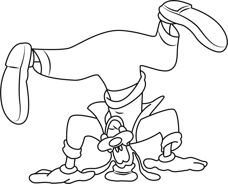 Çocuklar İçin Goofy Boyama Sayfaları 