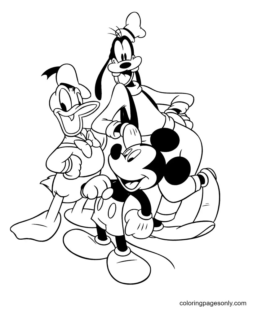 Çocuklar İçin Goofy Boyama Sayfaları 