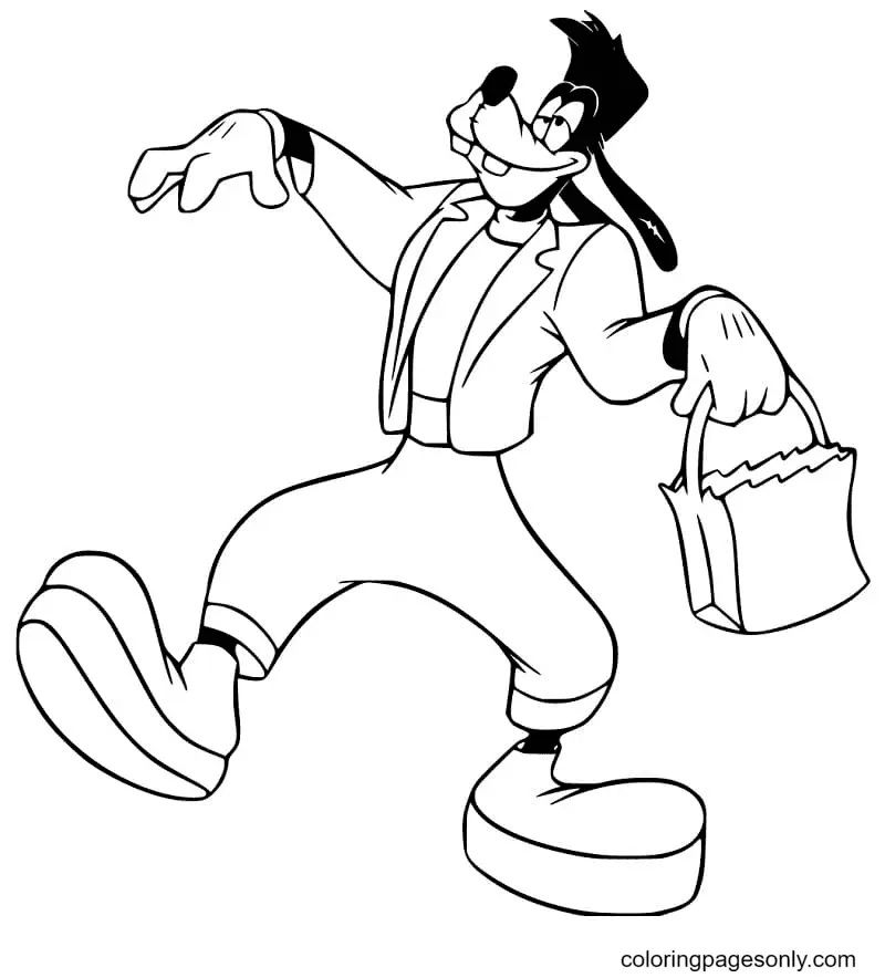 Çocuklar İçin Goofy Boyama Sayfaları 