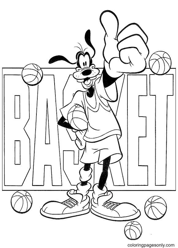 Çocuklar İçin Goofy Boyama Sayfaları 
