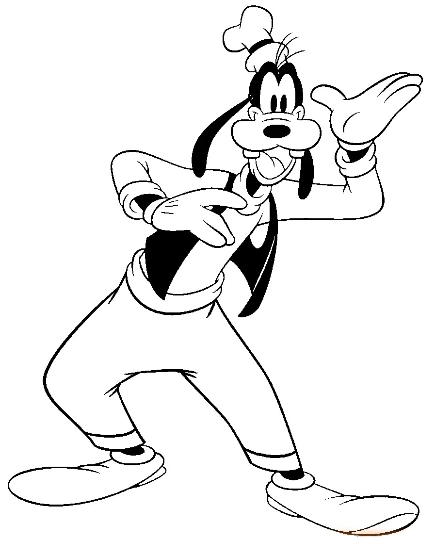 Çocuklar İçin Goofy Boyama Sayfaları 