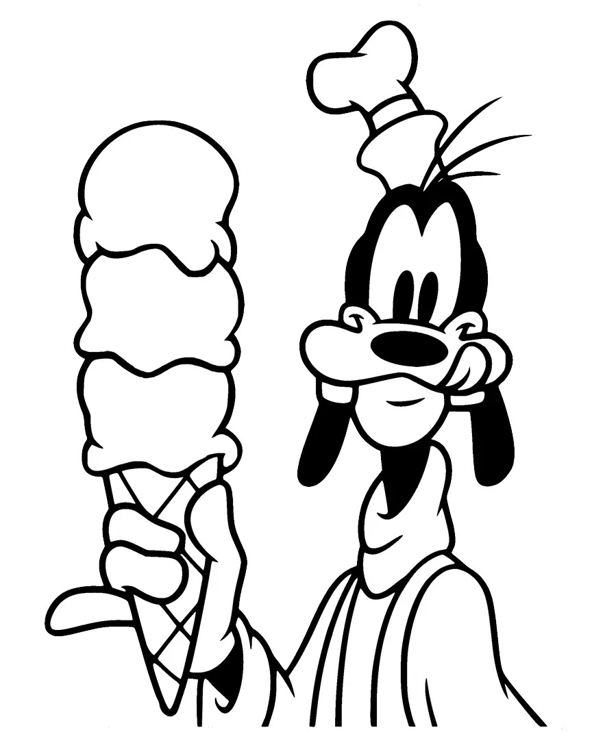 Çocuklar İçin Goofy Boyama Sayfaları 