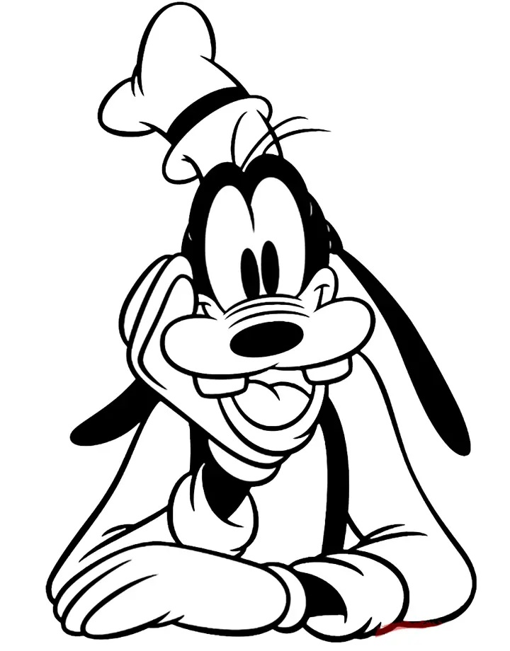 Çocuklar İçin Goofy Boyama Sayfaları 