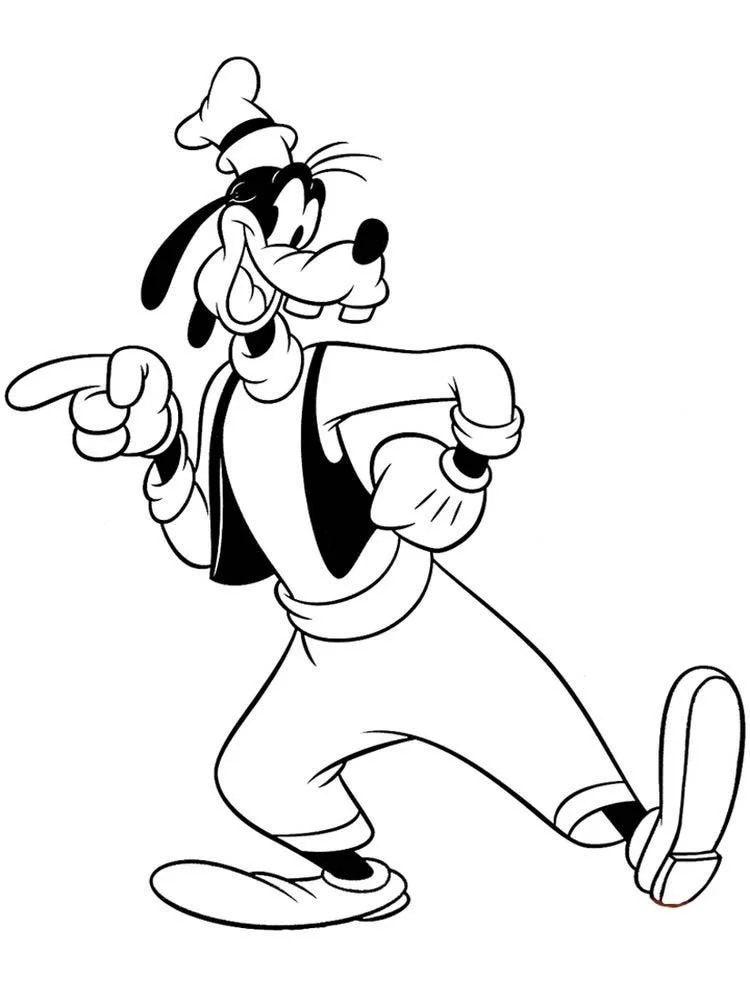 Çocuklar İçin Goofy Boyama Sayfaları 
