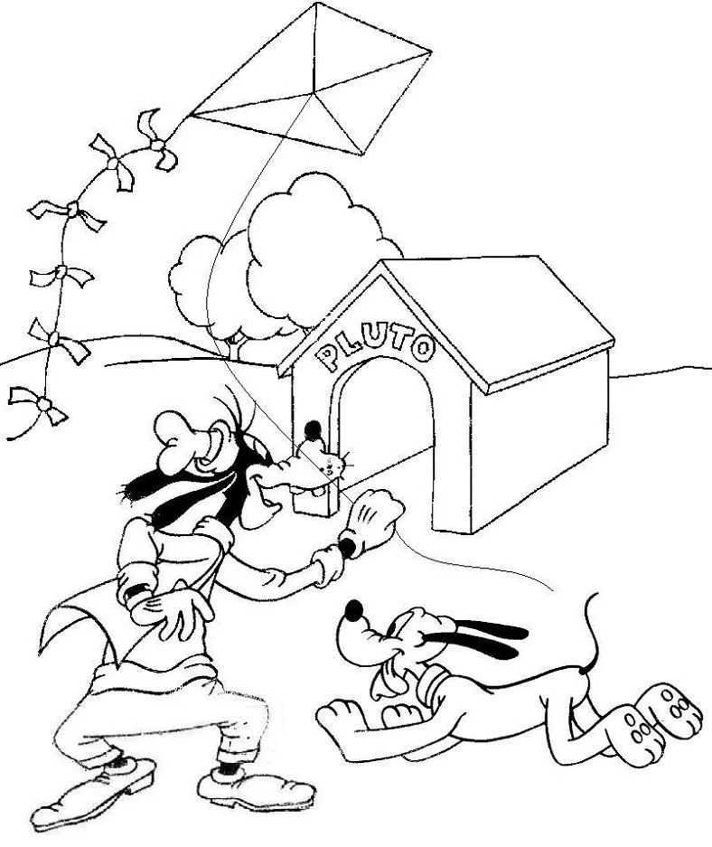 Çocuklar İçin Goofy Boyama Sayfaları 