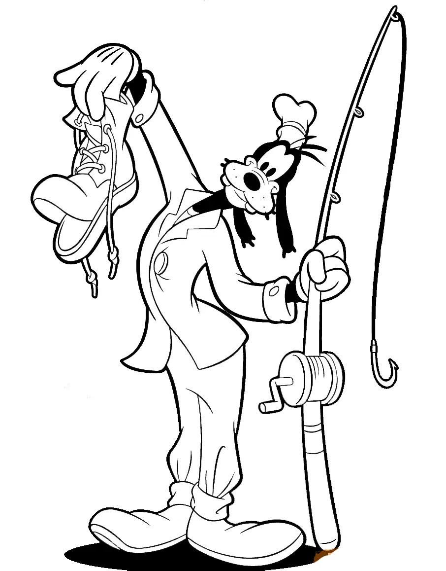 Çocuklar İçin Goofy Boyama Sayfaları 