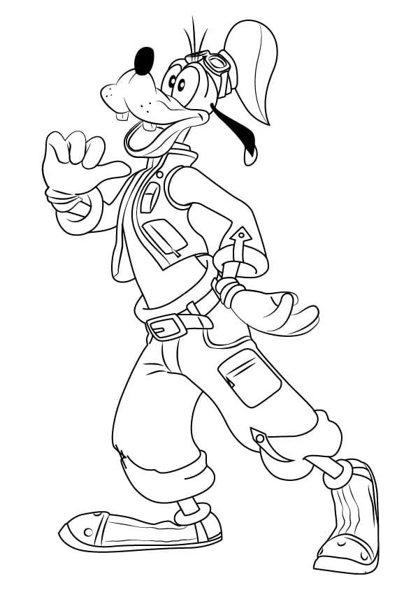 Çocuklar İçin Goofy Boyama Sayfaları 