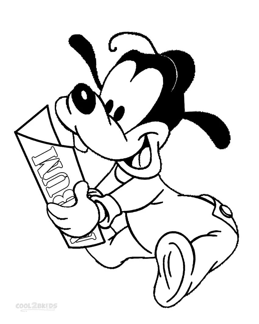 Çocuklar İçin Goofy Boyama Sayfaları 