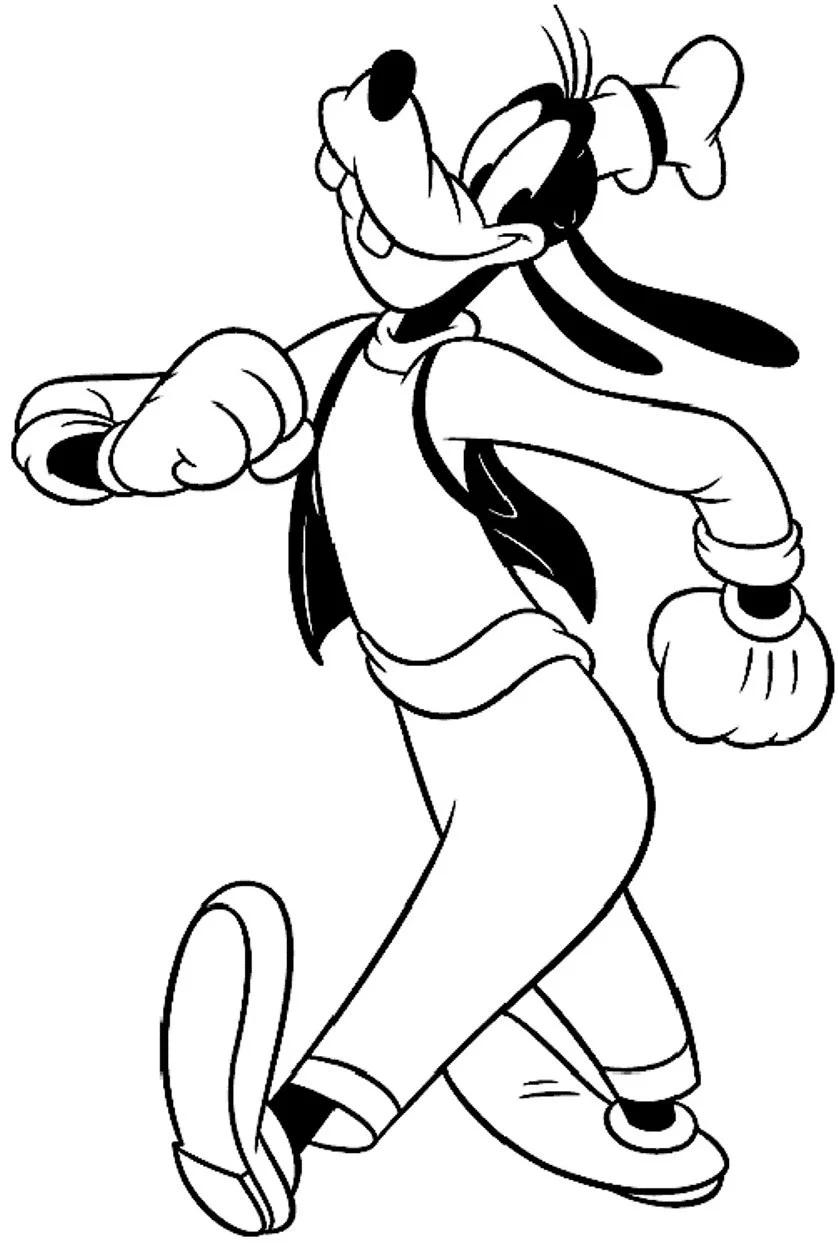Çocuklar İçin Goofy Boyama Sayfaları 