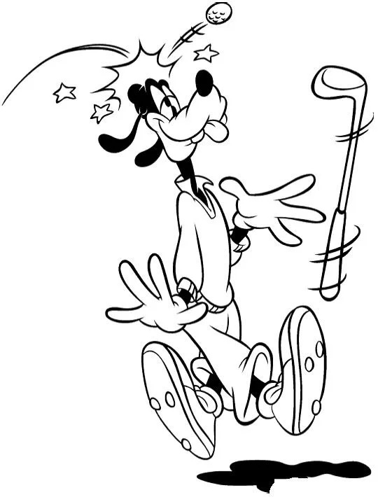 Çocuklar İçin Goofy Boyama Sayfaları 
