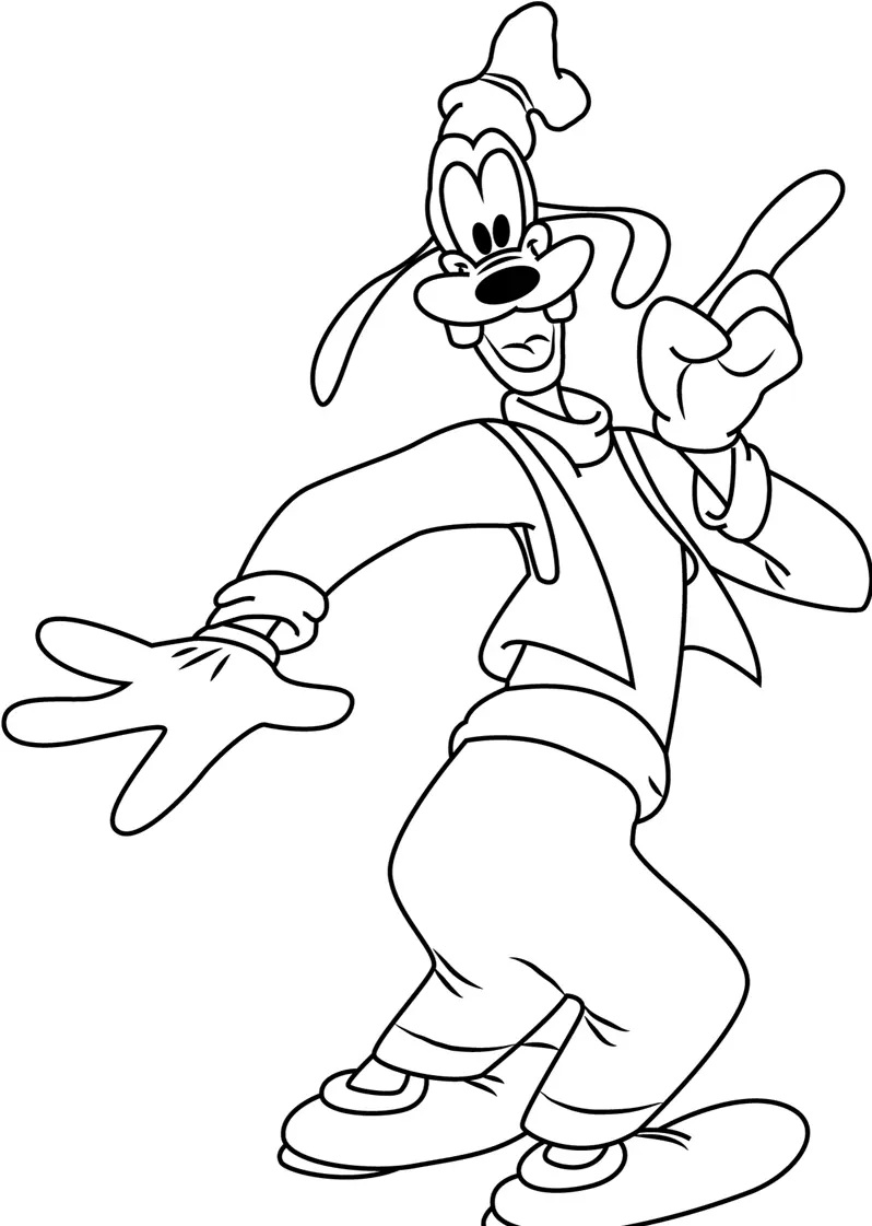 Çocuklar İçin Goofy Boyama Sayfaları 