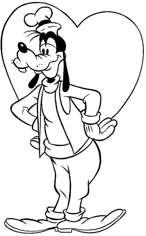 Çocuklar İçin Goofy Boyama Sayfaları 