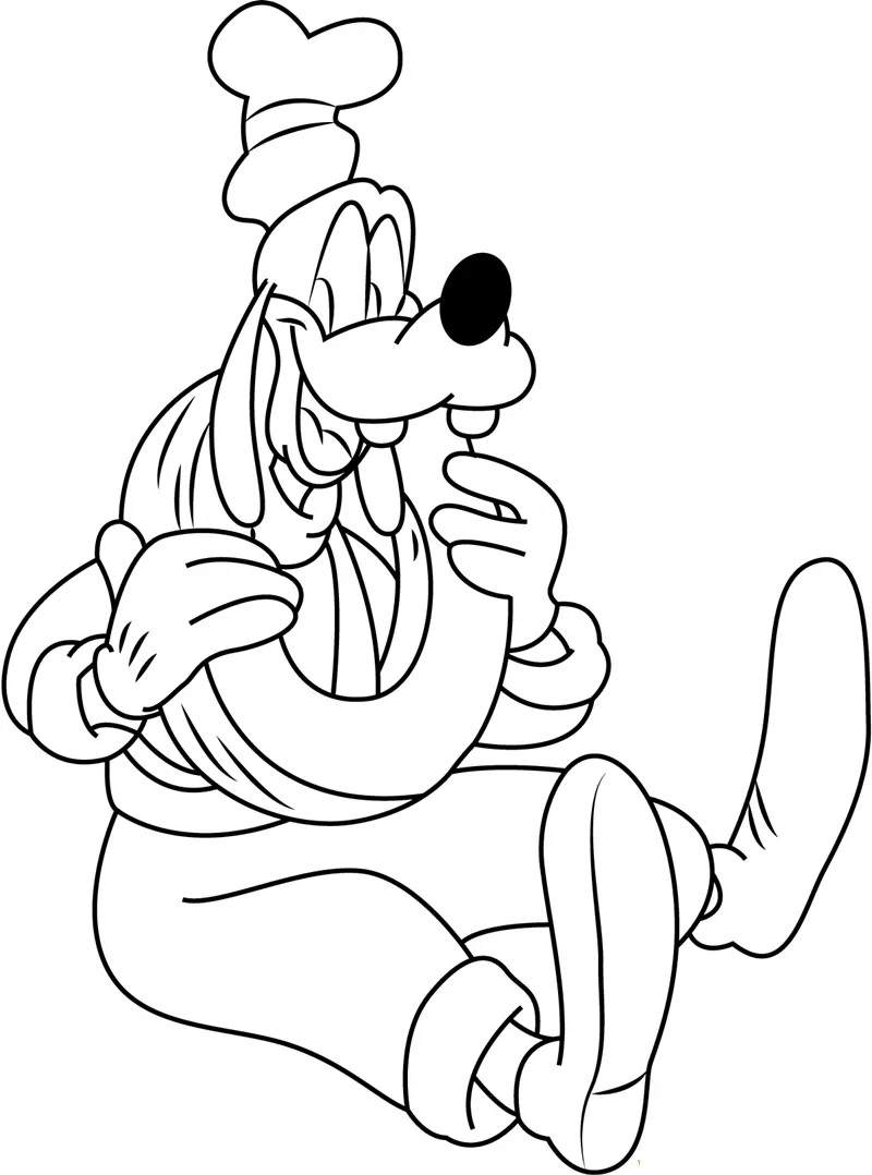 Çocuklar İçin Goofy Boyama Sayfaları 