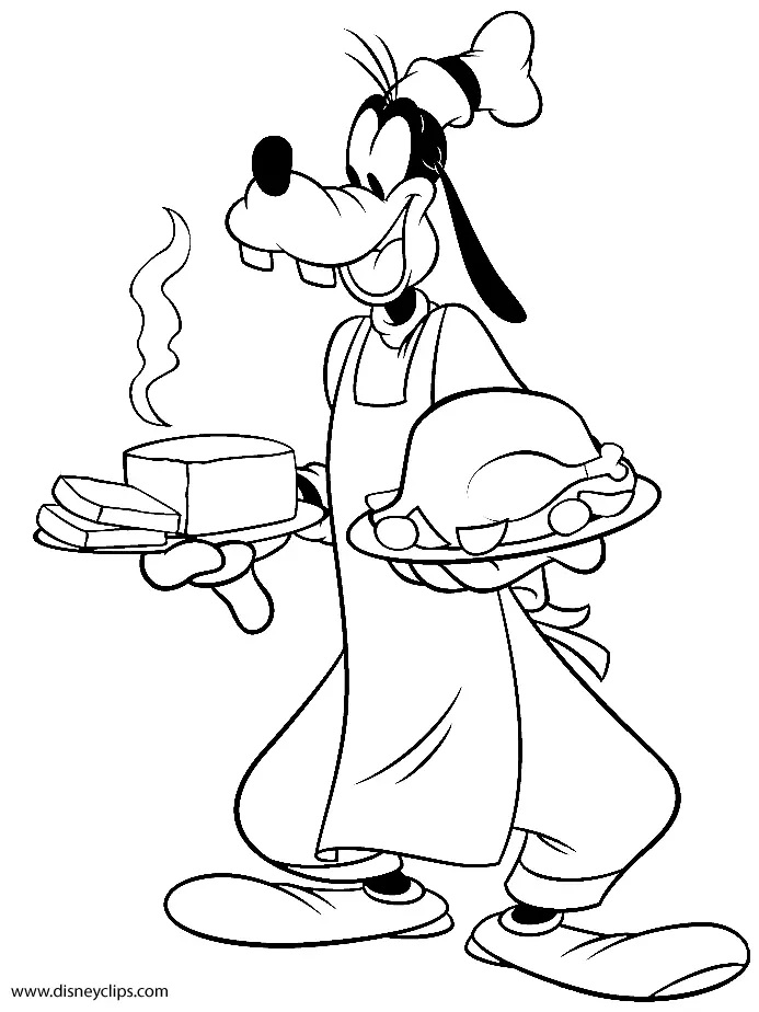 Çocuklar İçin Goofy Boyama Sayfaları 