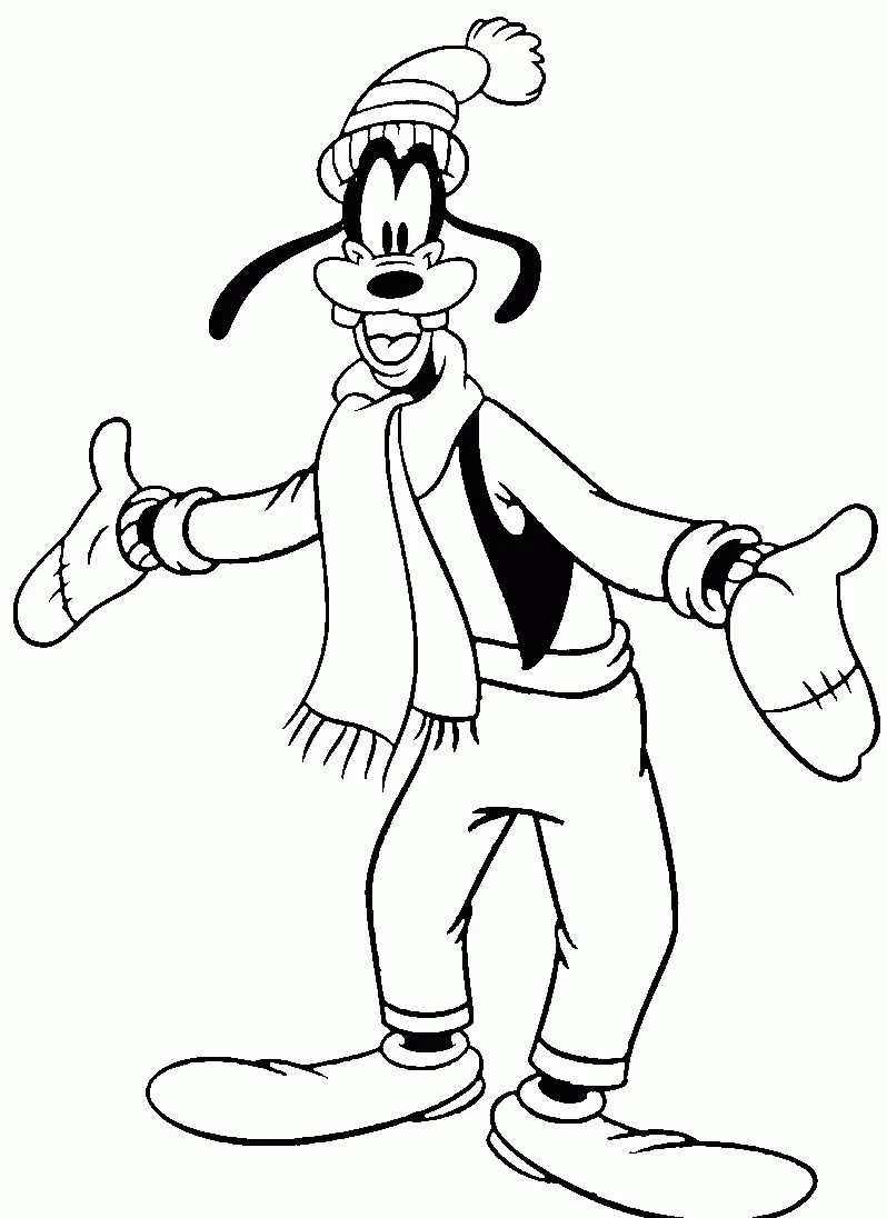 Çocuklar İçin Goofy Boyama Sayfaları 