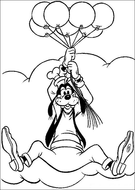 Çocuklar İçin Goofy Boyama Sayfaları 