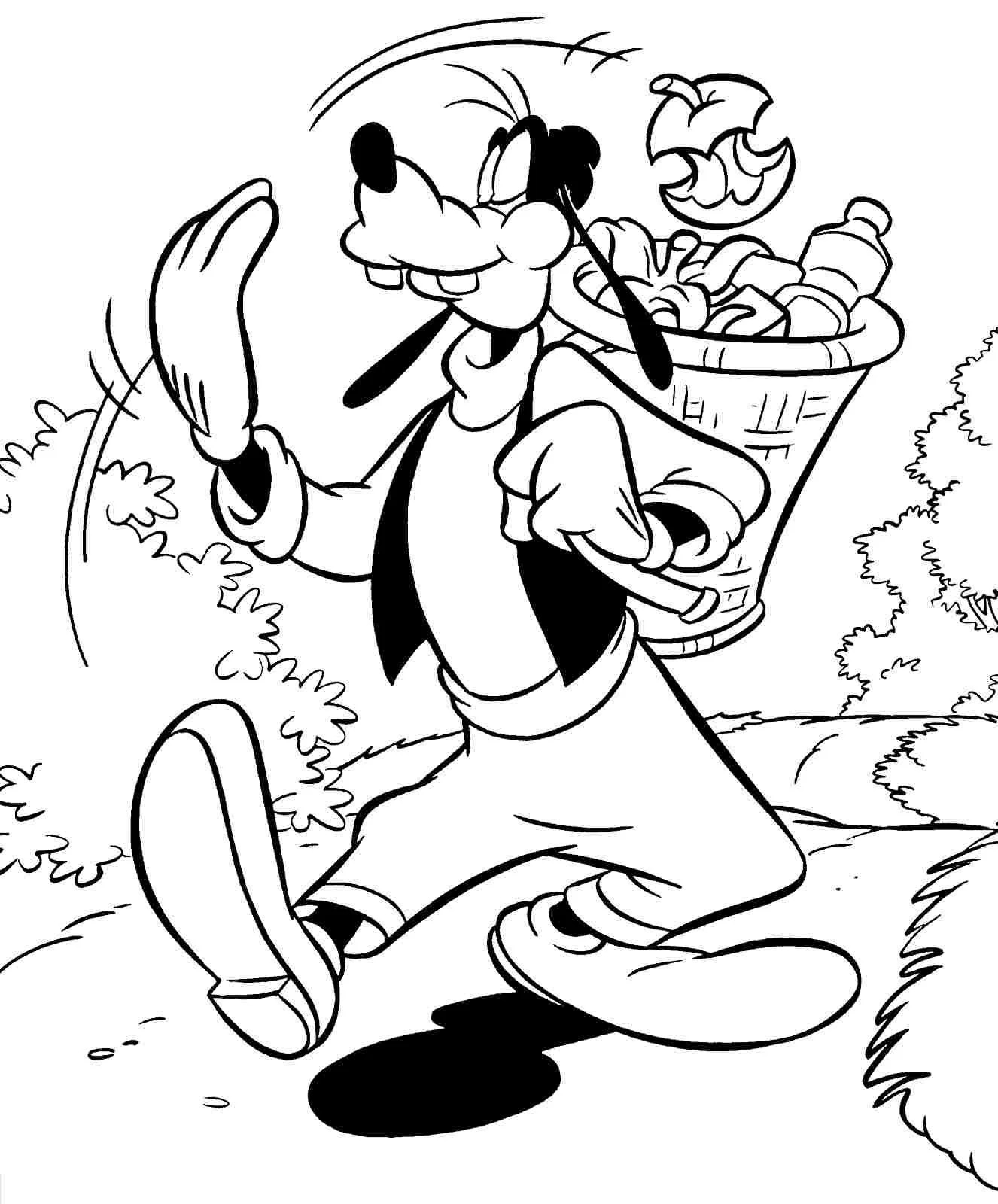 Çocuklar İçin Goofy Boyama Sayfaları 