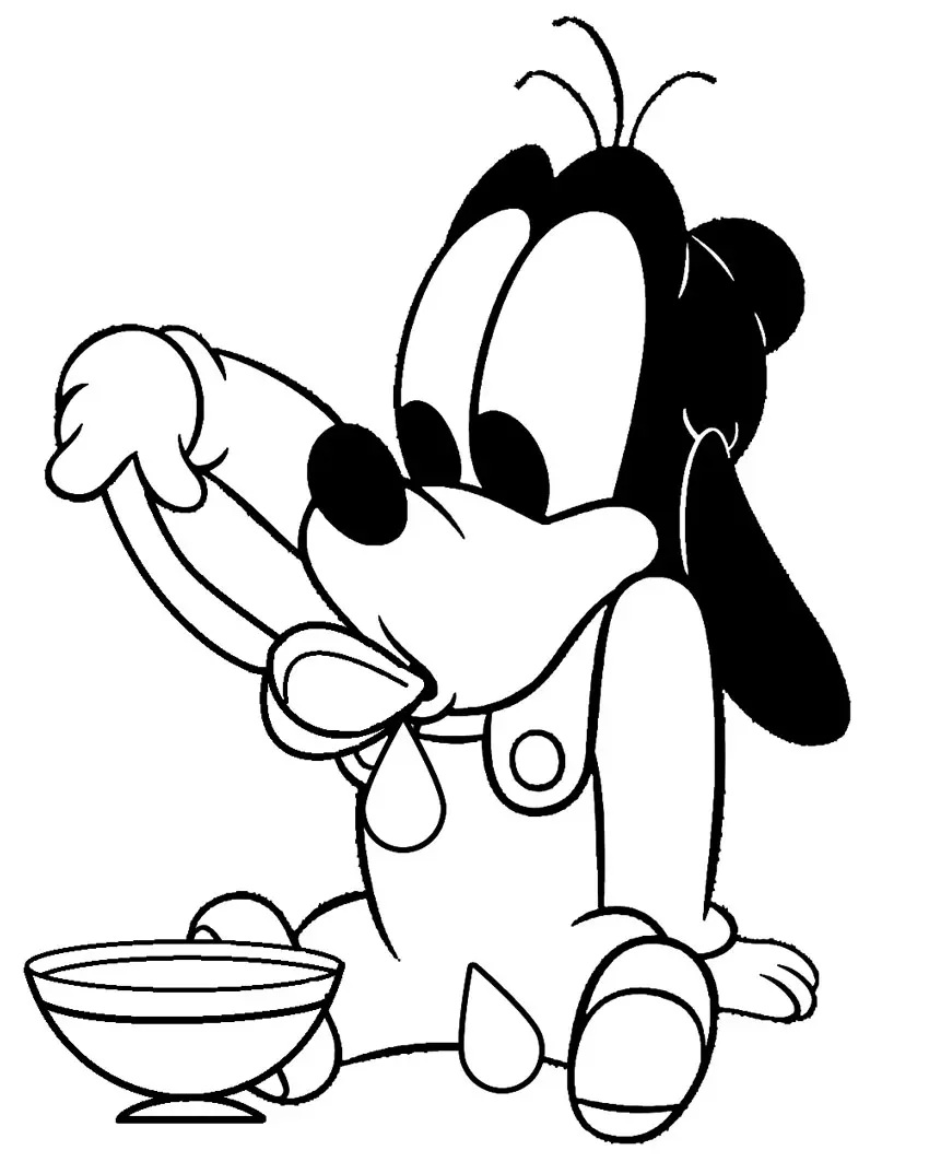 Çocuklar İçin Goofy Boyama Sayfaları 