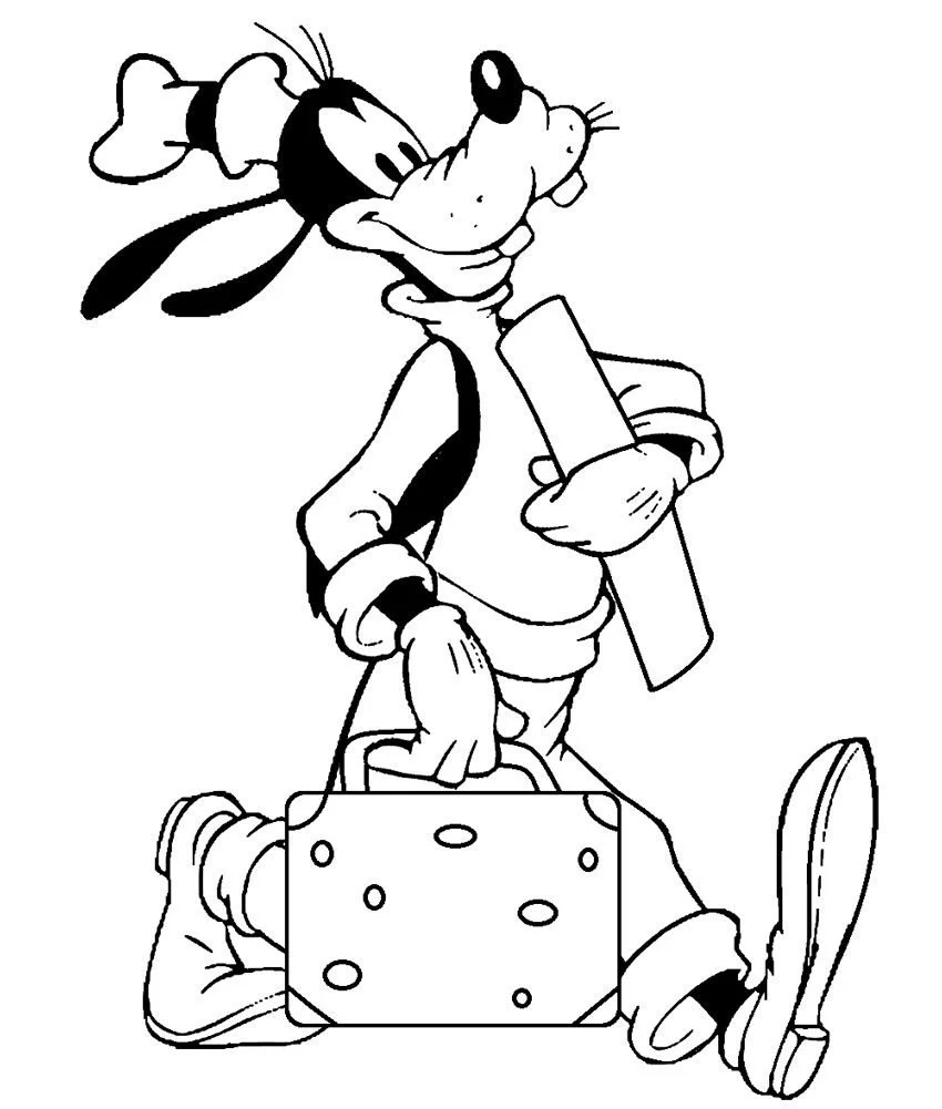 Çocuklar İçin Goofy Boyama Sayfaları 