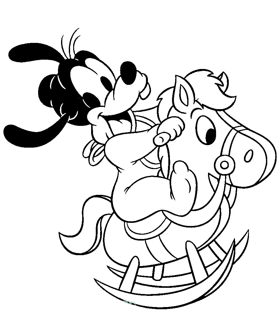 Çocuklar İçin Goofy Boyama Sayfaları 