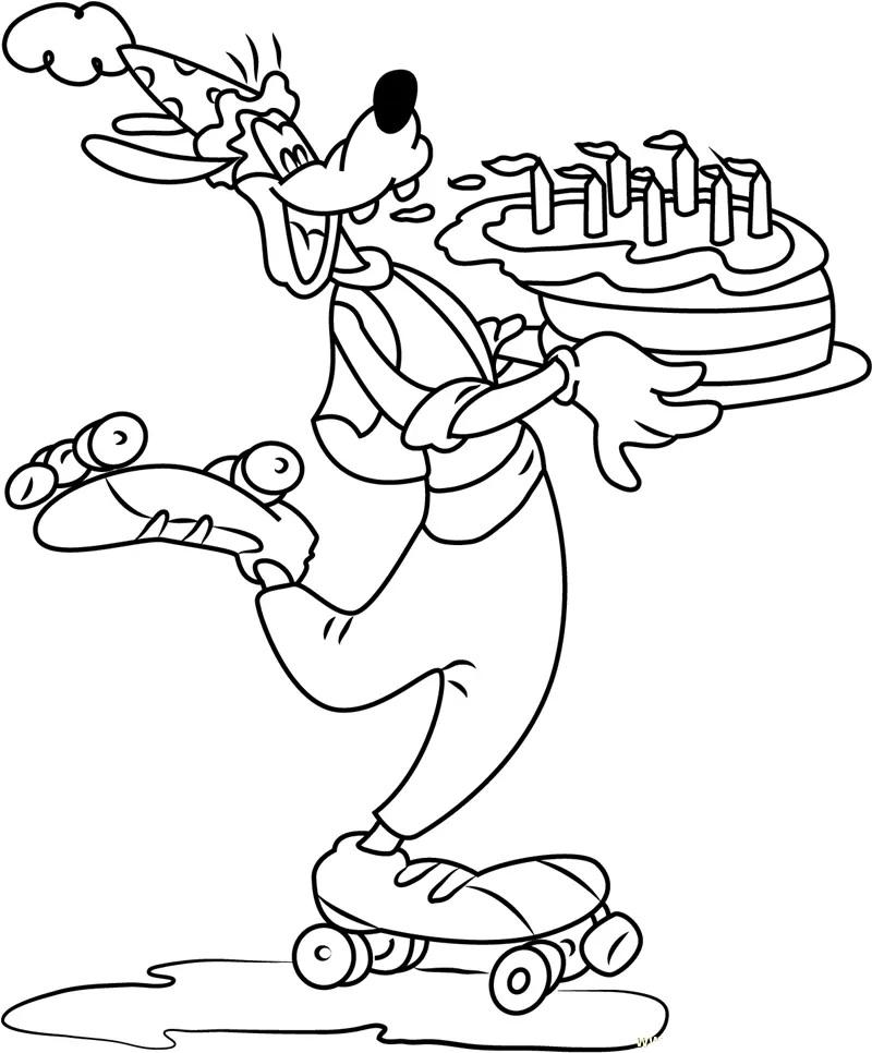 Çocuklar İçin Goofy Boyama Sayfaları 