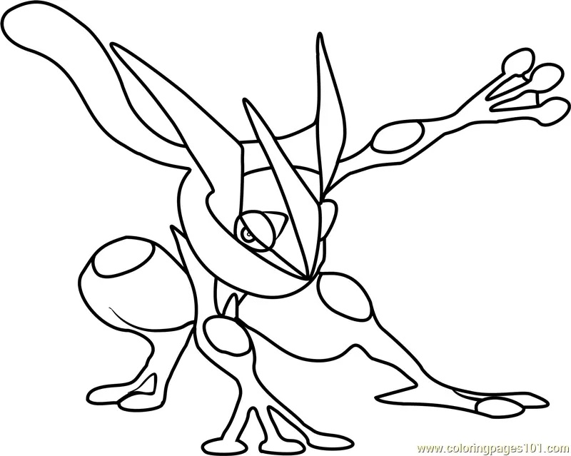 Çocuklar İçin Greninja Boyama Sayfaları 