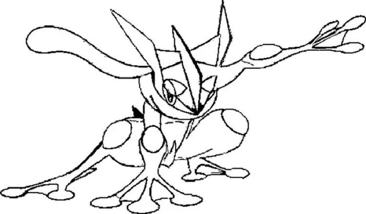 Çocuklar İçin Greninja Boyama Sayfaları 