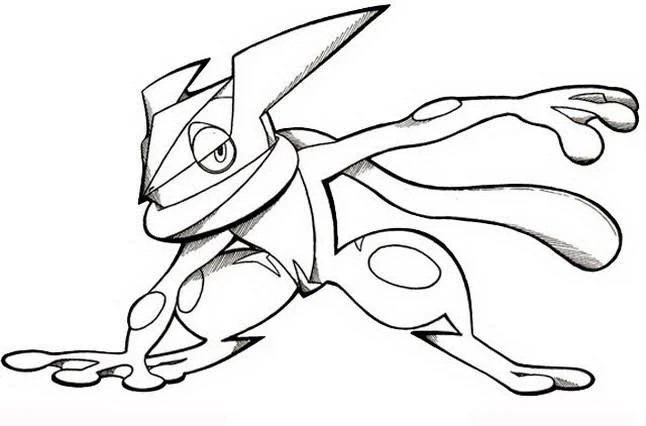 Çocuklar İçin Greninja Boyama Sayfaları 
