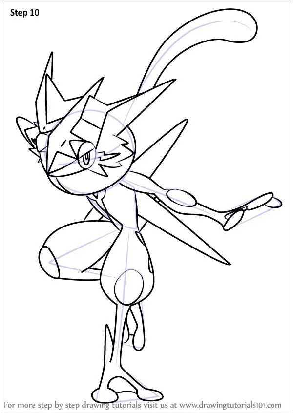 Çocuklar İçin Greninja Boyama Sayfaları 