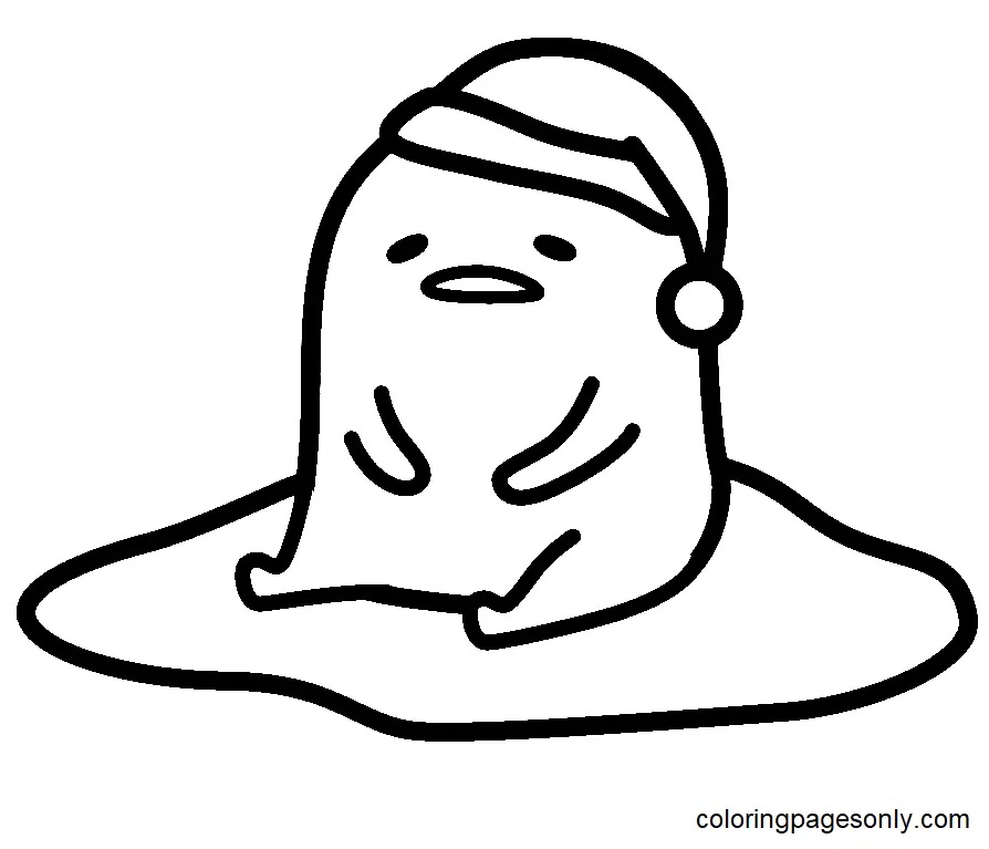 Çocuklar İçin Gudetama Boyama Sayfaları 