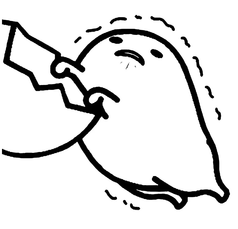 Çocuklar İçin Gudetama Boyama Sayfaları 