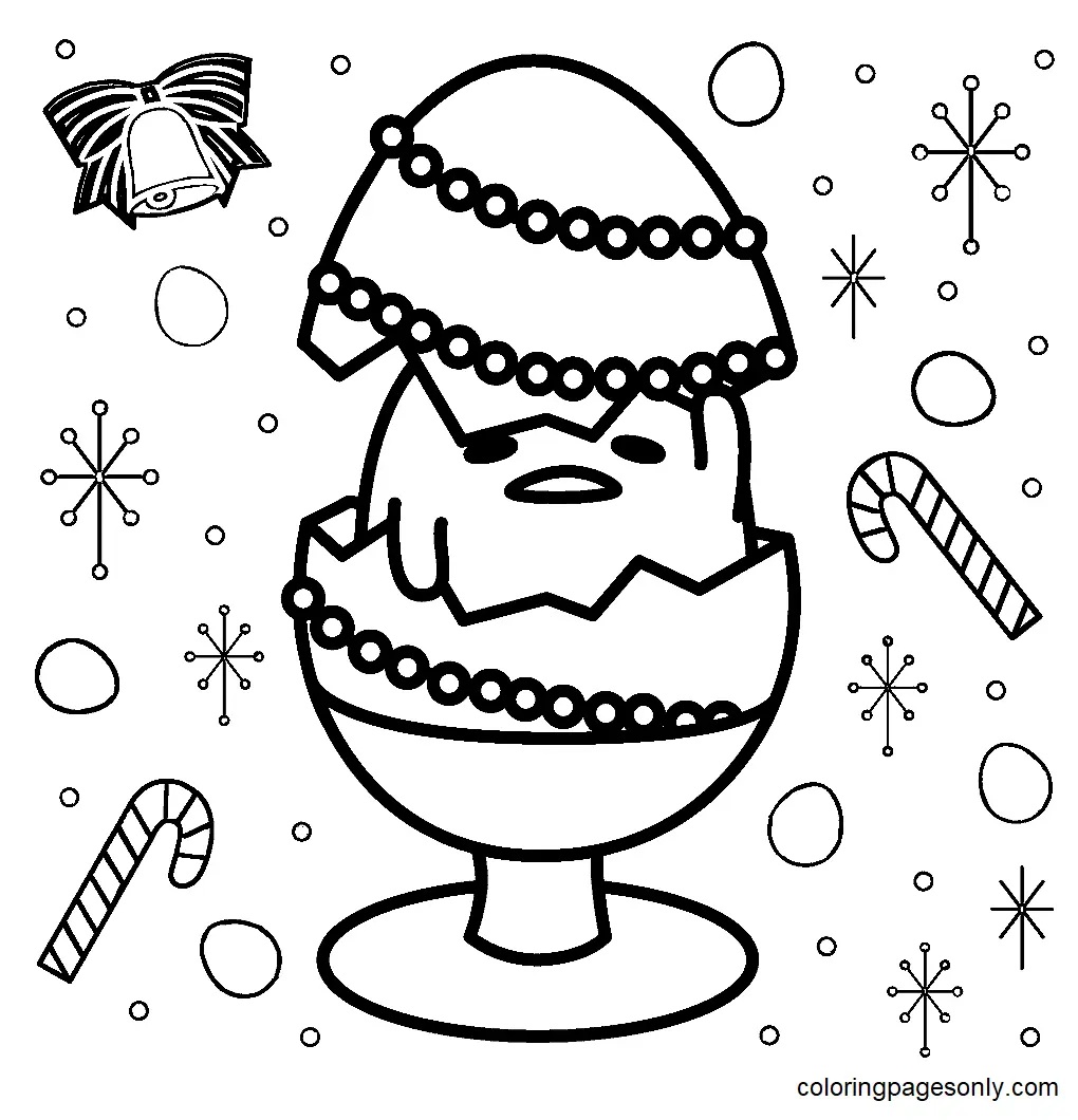 Çocuklar İçin Gudetama Boyama Sayfaları 