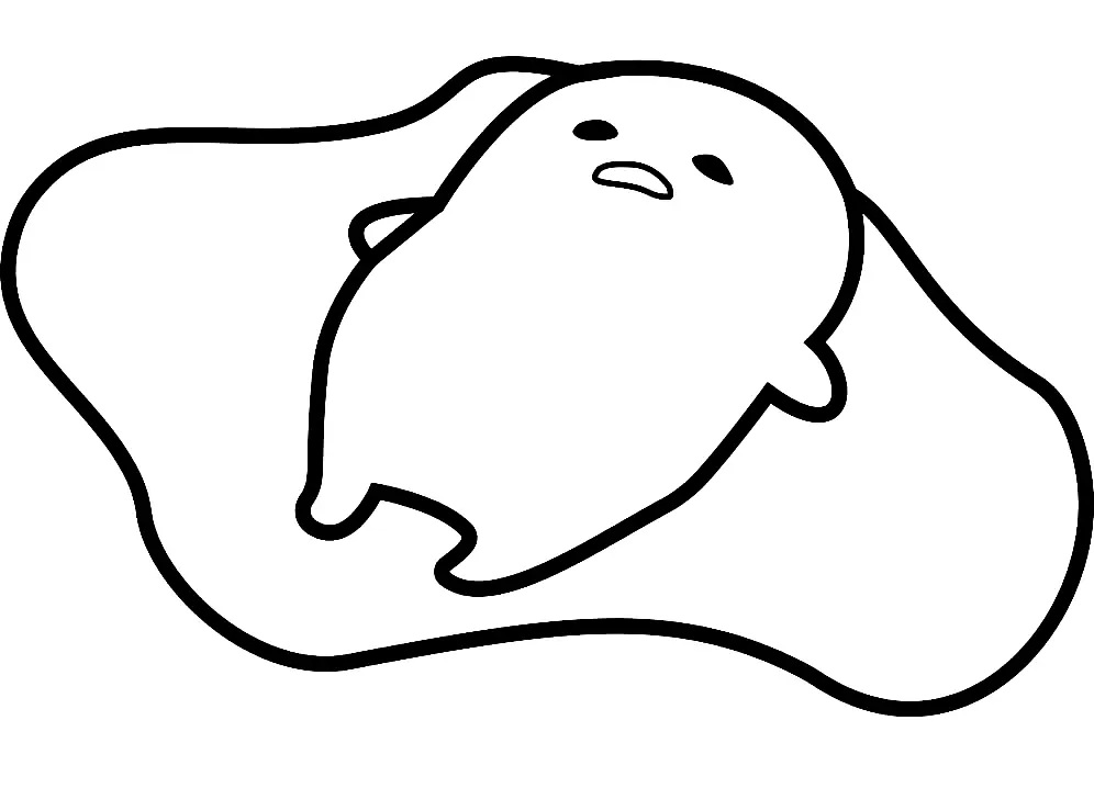Çocuklar İçin Gudetama Boyama Sayfaları 
