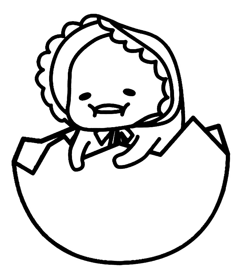 Çocuklar İçin Gudetama Boyama Sayfaları 
