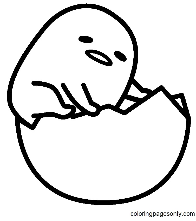 Çocuklar İçin Gudetama Boyama Sayfaları 