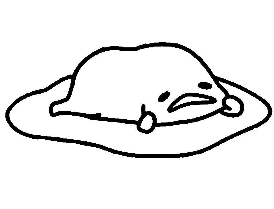 Çocuklar İçin Gudetama Boyama Sayfaları 