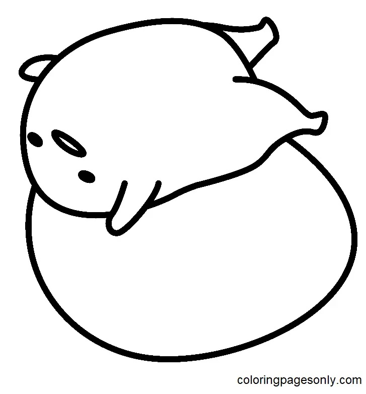 Çocuklar İçin Gudetama Boyama Sayfaları 