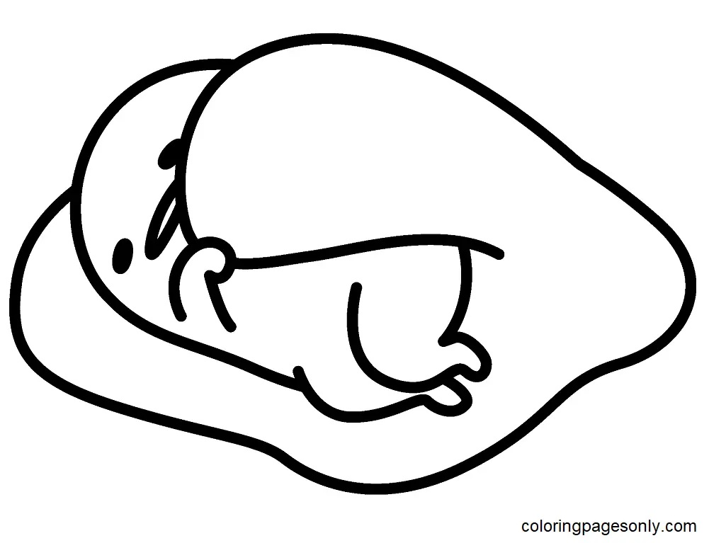 Çocuklar İçin Gudetama Boyama Sayfaları 