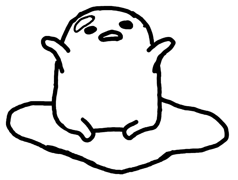 Çocuklar İçin Gudetama Boyama Sayfaları 