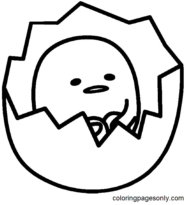 Çocuklar İçin Gudetama Boyama Sayfaları 