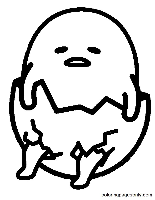 Çocuklar İçin Gudetama Boyama Sayfaları 