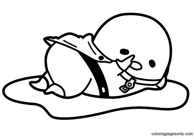 Çocuklar İçin Gudetama Boyama Sayfaları 