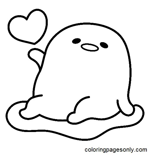 Çocuklar İçin Gudetama Boyama Sayfaları 