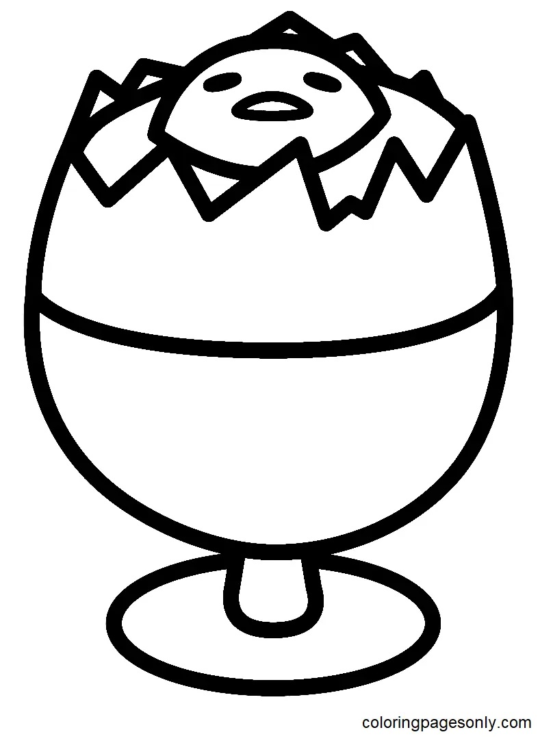 Çocuklar İçin Gudetama Boyama Sayfaları 