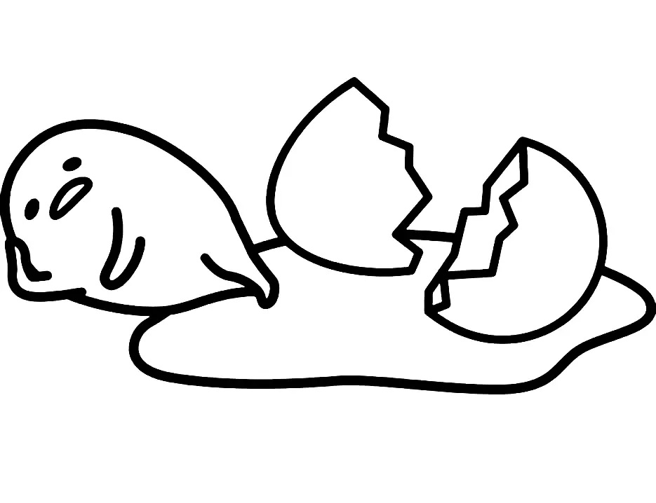 Çocuklar İçin Gudetama Boyama Sayfaları 