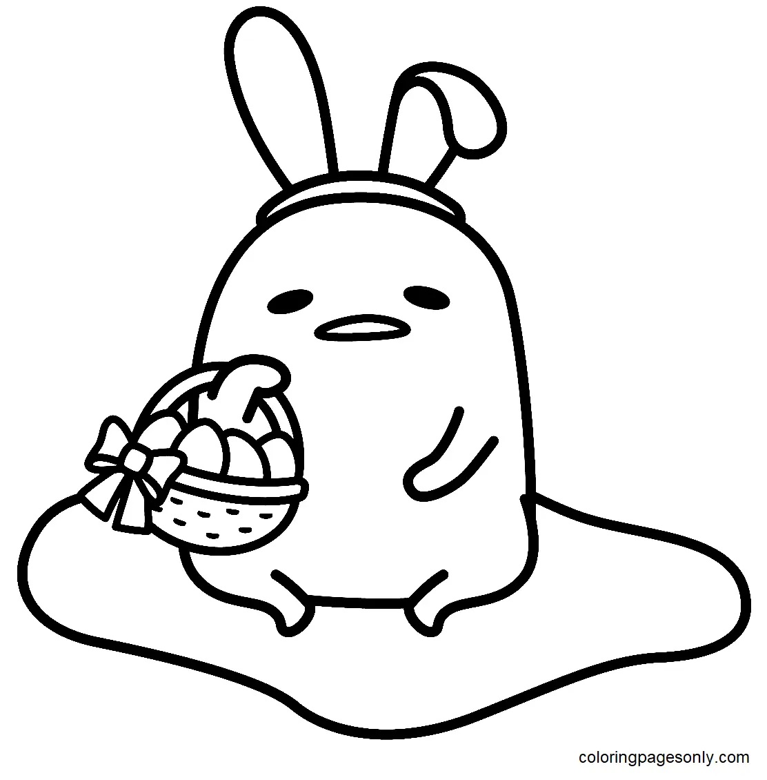 Çocuklar İçin Gudetama Boyama Sayfaları 