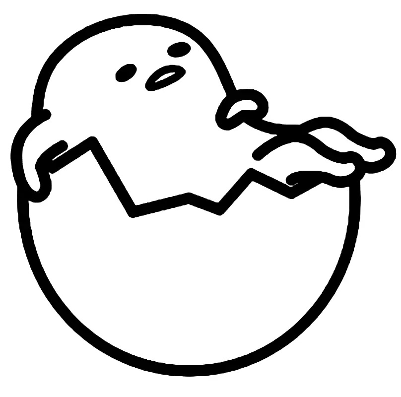 Çocuklar İçin Gudetama Boyama Sayfaları 