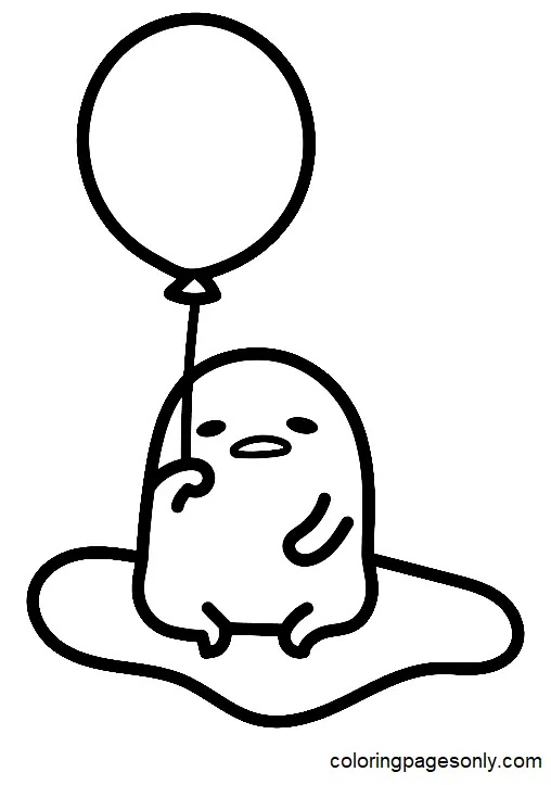 Çocuklar İçin Gudetama Boyama Sayfaları 