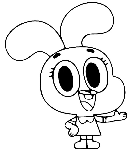 Çocuklar İçin Gumball Boyama Sayfaları 